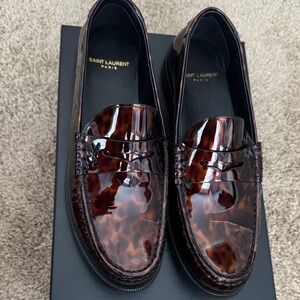 Yves Saint Laurent Tortoise Shell Loafers